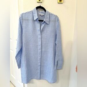 Charlotte Kellogg gingham linen tunic/shirt